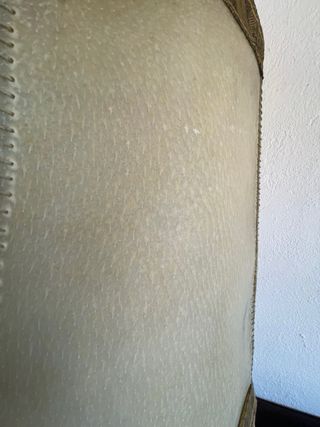 Lámpara de pie vintage beige y dorada