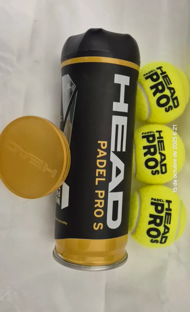 3 Pelotas de Pádel HEAD Padel Pro S
