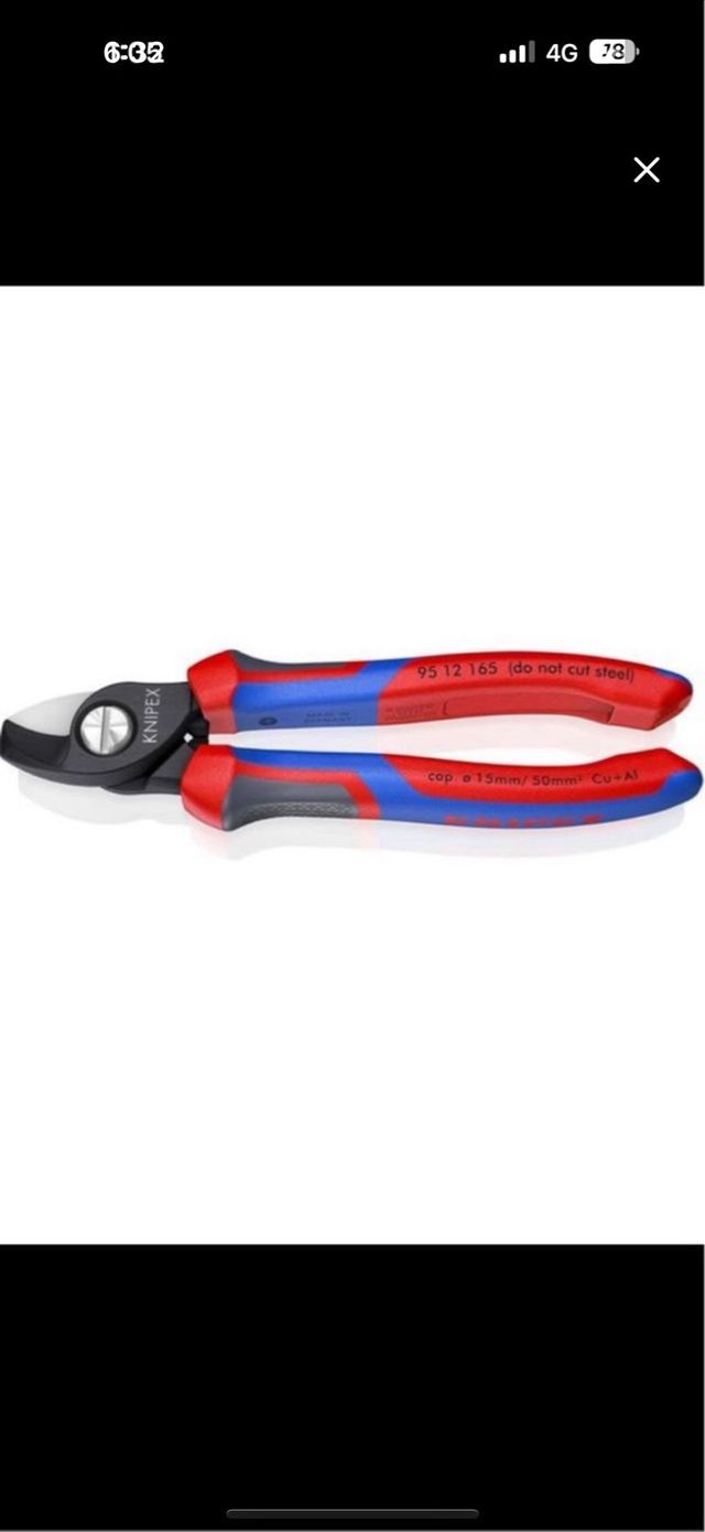 Alicate de corte Knipex 95 12 165 y alicate knipex