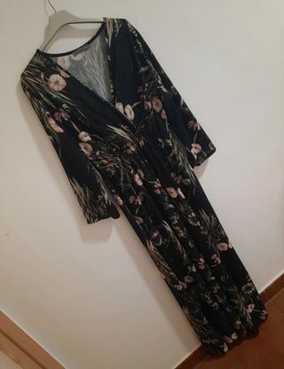 Vestido largo estampado floral