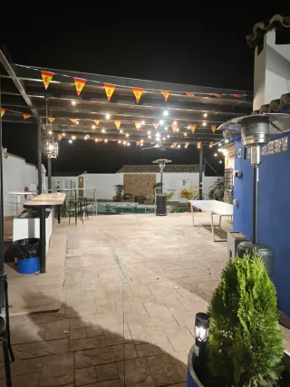 Estufa seta exterior metal negra