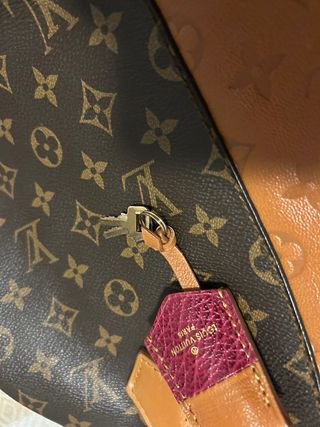 Bolso tote piel tricolor 