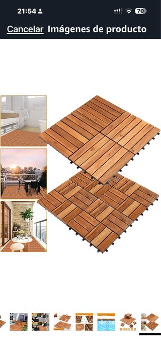 Suelo de teka para terraza. Como nuevo. 