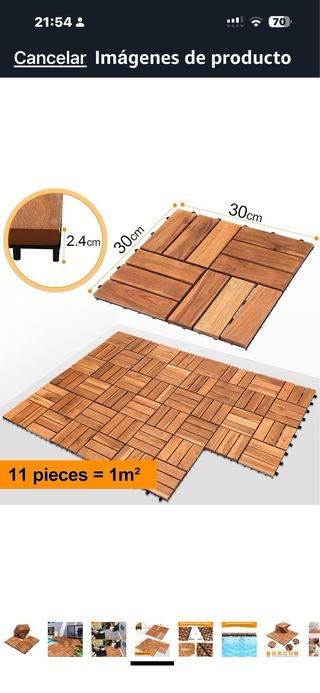 Suelo de teka para terraza. Como nuevo. 