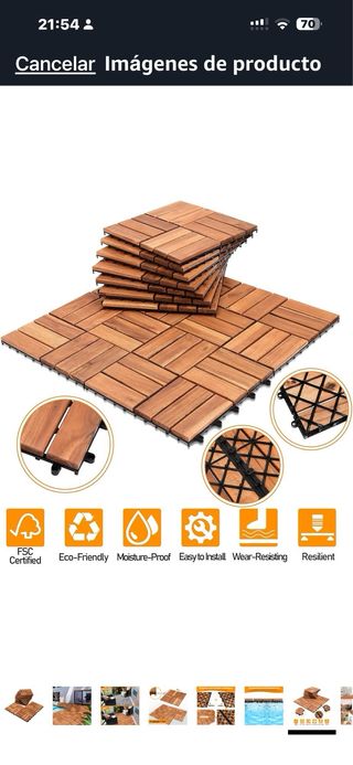 Suelo de teka para terraza. Como nuevo. 