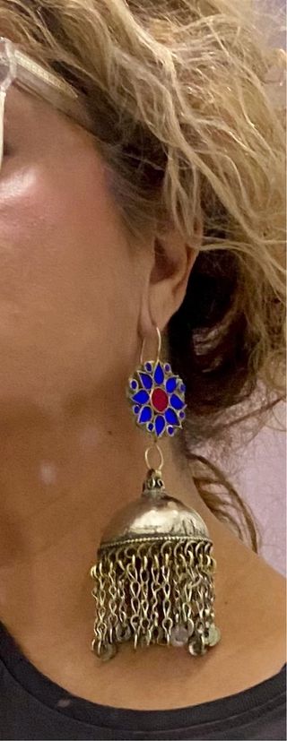 Pendientes antiguos otomanos con detalles