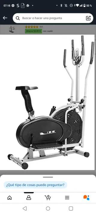 Bicicleta Elíptica con Asiento