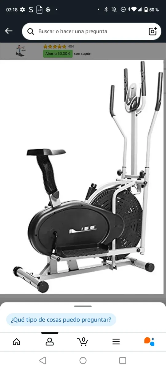 Bicicleta Elíptica con Asiento