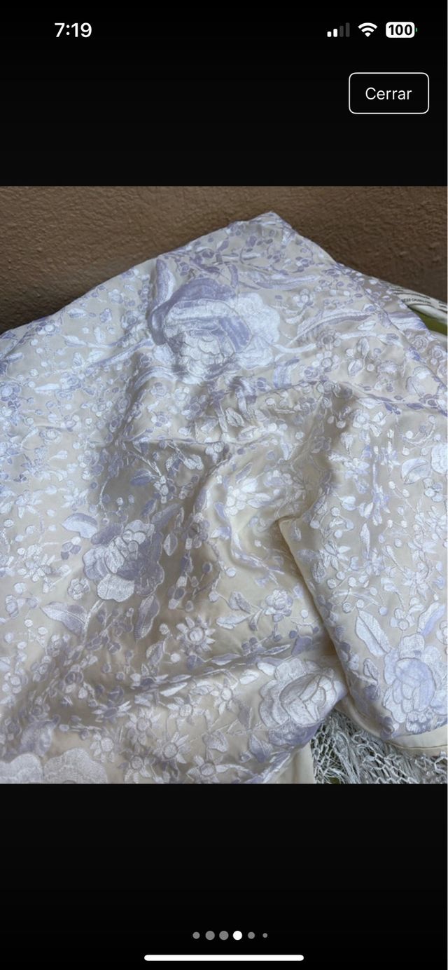 Mantón de Manila bordado