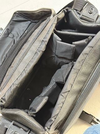 Borsa vintage in ecopelle Mark nera con foto