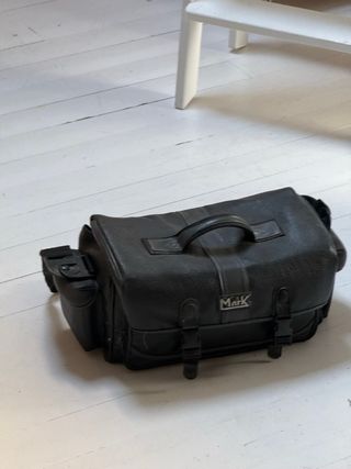 Borsa vintage in ecopelle Mark nera con foto