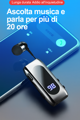 Auricolare retrattile Bluetooth per iPhone/Android