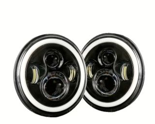 Kit 2 Faros LED 7 H4 Jeep Patrol Y60