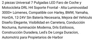 Kit 2 Faros LED 7 H4 Jeep Patrol Y60