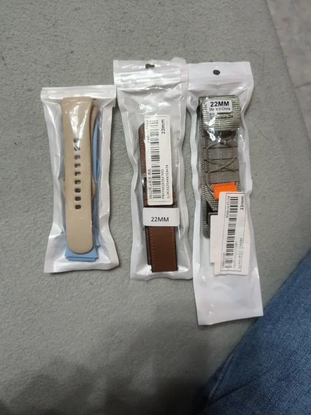 Cinturini Smartwatch 22mm Beige, Marrone, Grigio