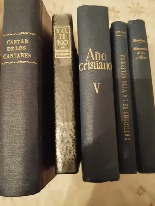 Lote de 5 libros religiosos antiguos