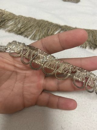 Agremán plata antiguo 60 cm