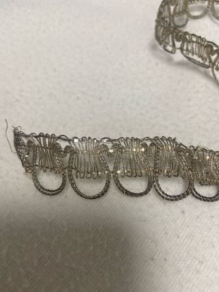 Agremán plata antiguo 60 cm