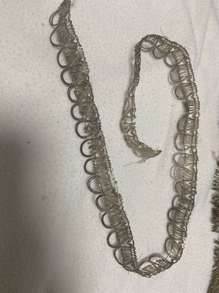 Agremán plata antiguo 60 cm