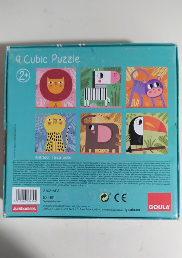 Puzzle cubos 2 años