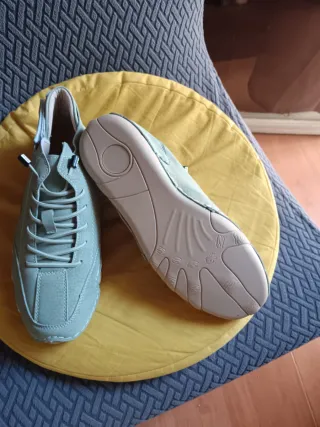 Zapatillas deportivas hombre beige/verde