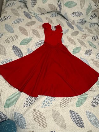 Falda y body flamenca niña rojo