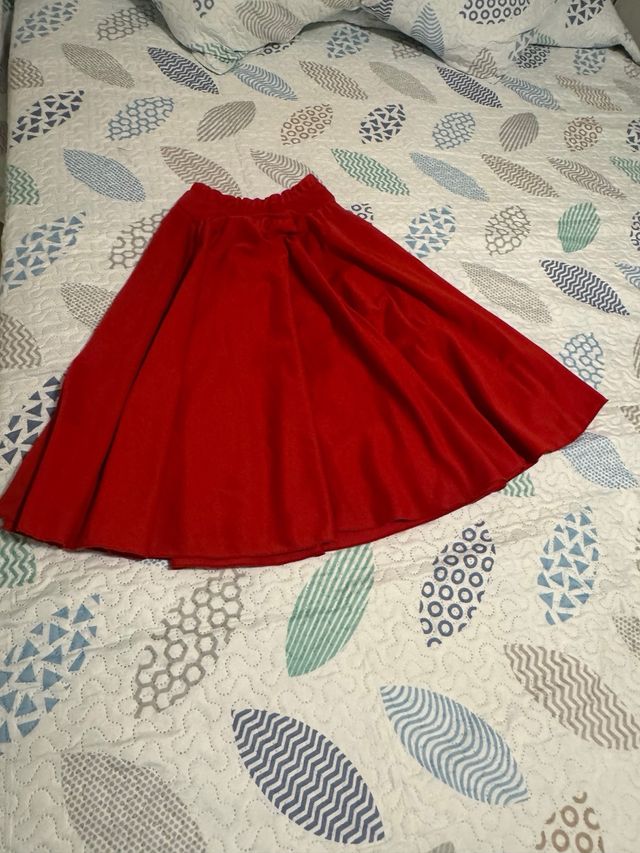 Falda y body flamenca niña rojo