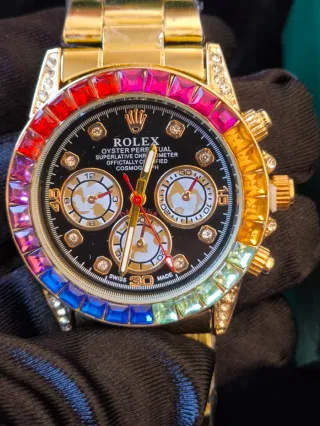 Reloj Dorado Acero Inoxidable Multicolor