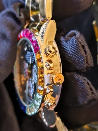 Reloj Dorado Acero Inoxidable Multicolor