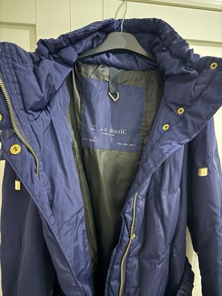 Abrigo plumas Zara Talla L Azul
