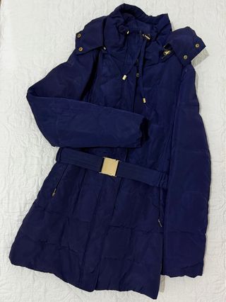 Abrigo plumas Zara Talla L Azul