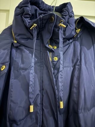 Abrigo plumas Zara Talla L Azul