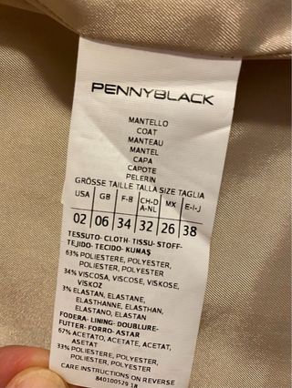 Cappotto Pennyblack donna tg. 38 beige