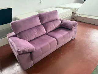 Sofá 3 plazas 220x90cm con asientos deslizantes