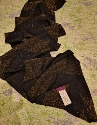 Sciarpa Gallo lamè nero e oro