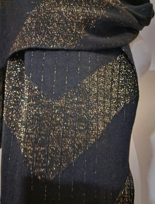 Sciarpa Gallo lamè nero e oro