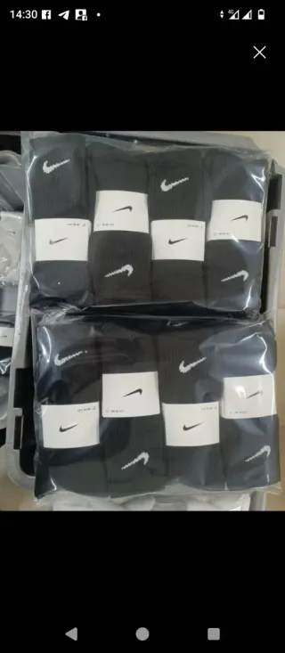 Calcetines Nike 12 pares Talla Única Negros40/45