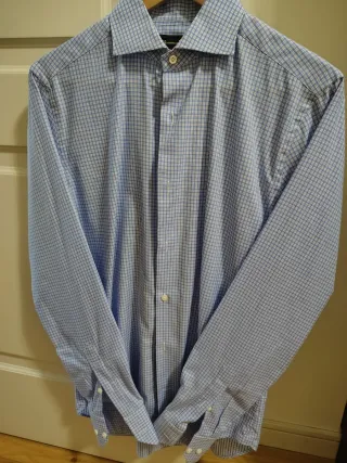 Camisa Massimo Dutti cuadros azul