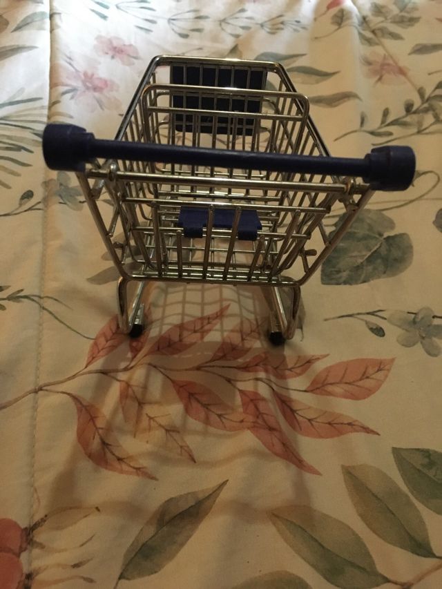 Mini carrito de la compra metálico
