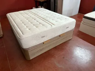 Canapé Madera Roble 150x190 + Colchón