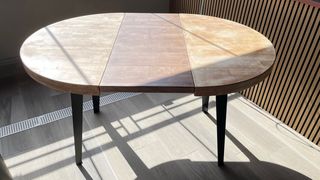 Mesa redonda extensible madera y metal