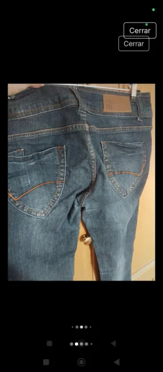 Pantalón vaquero recto mujer