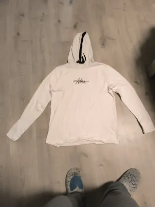 Camiseta Hollister Blanca con Capucha