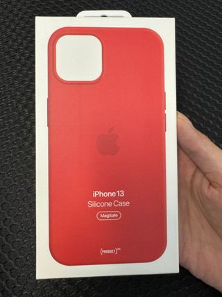 Custodia in silicone per iPhone 13 (PRODOTTO) ROSSA