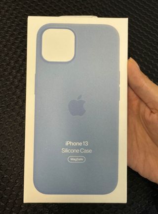 Custodia in silicone MagSafe blu per iPhone 13