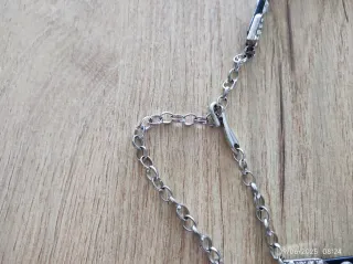 Cintura gioiello nera e argento
