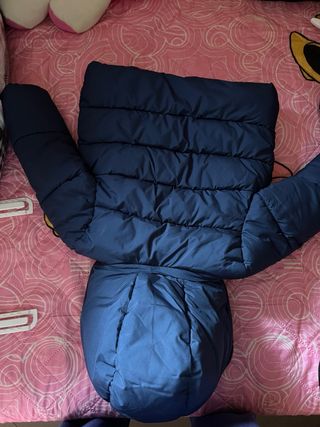 Giubbotto bambina blu con cuore