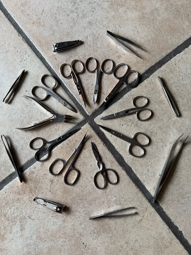 Set forbicine pinzette tagliaunghie tronchesino
