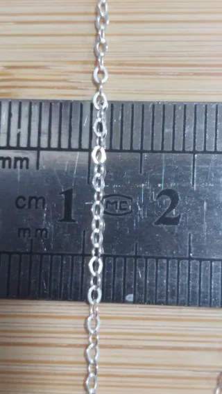 Collar Corazón Rosa Plata 925 40cm