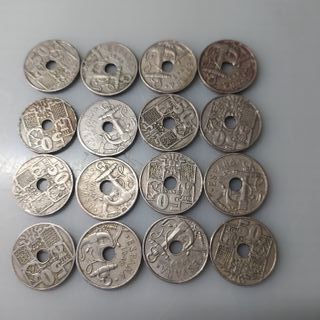 Lote monedas época Franco